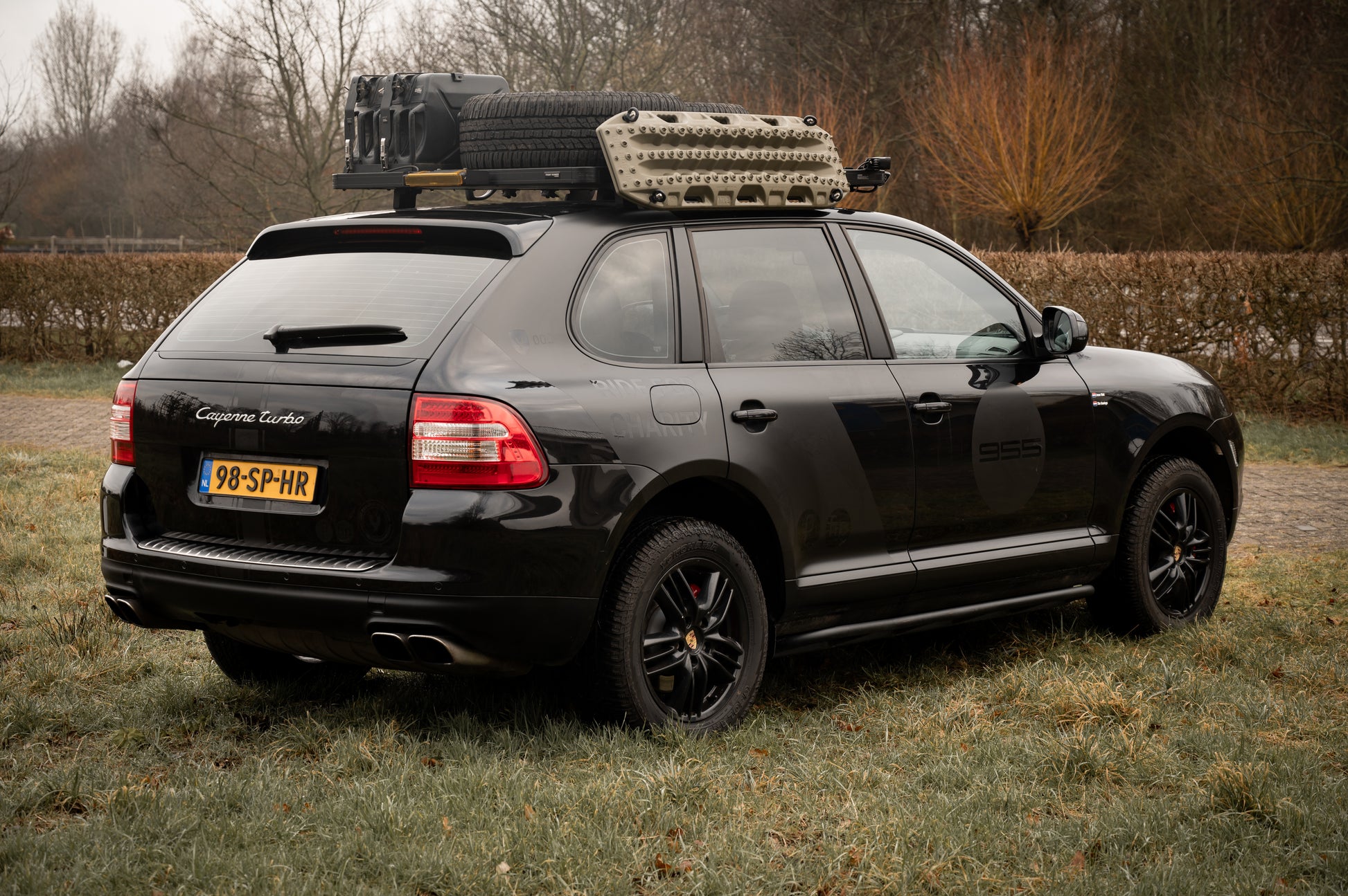 porsche cayenne turbo dakrek schuinachter sidebars rocksliders