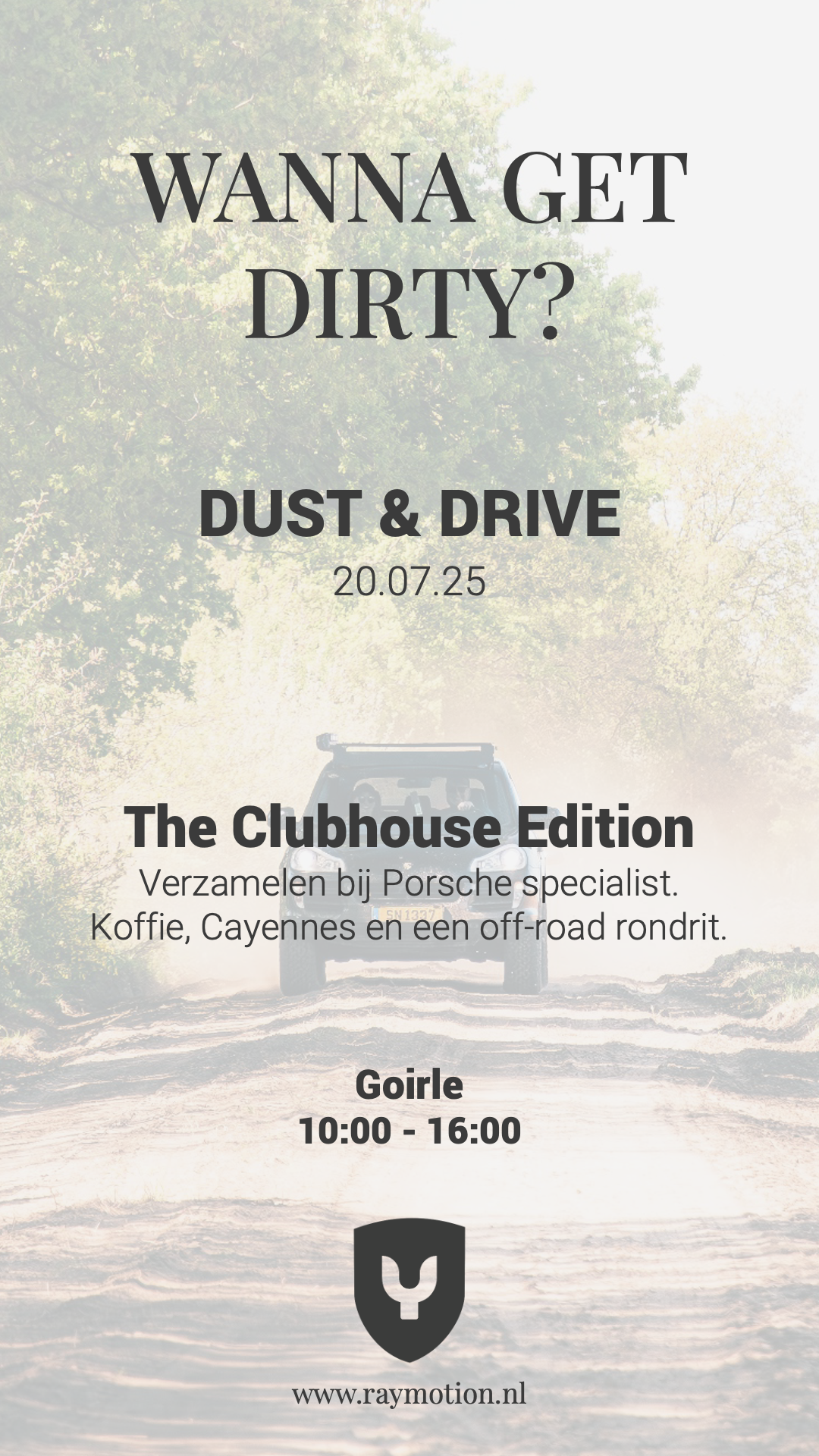 Porsche cayenne dust and drive evenement community nederland offroad