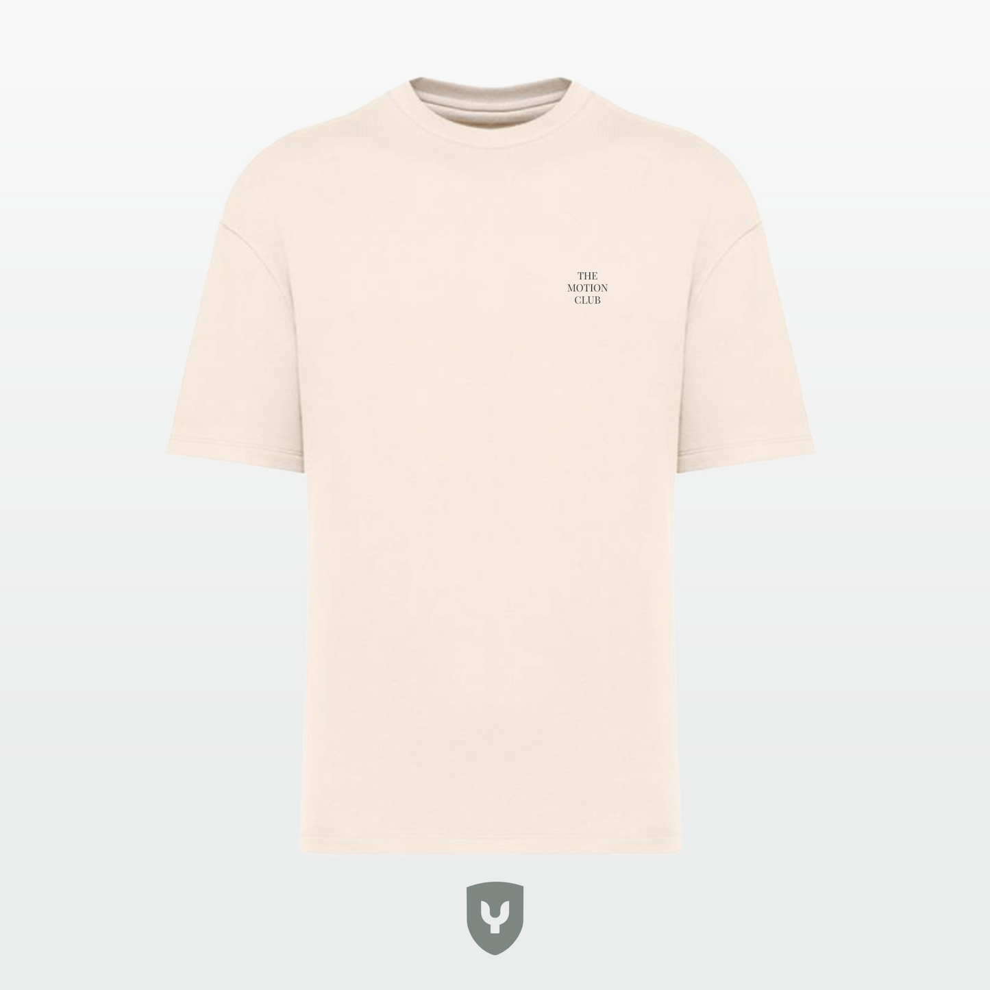 the motion club t-shirt front off white oversized