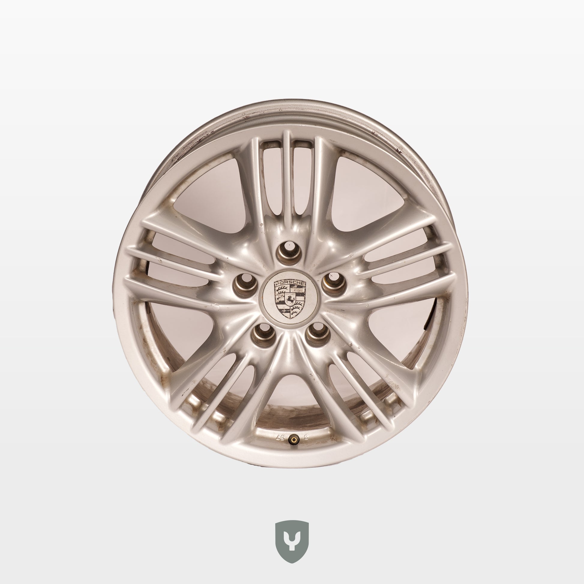 porsche cayenne velg tweedehands zilvergrijs 18 inch gebruikt