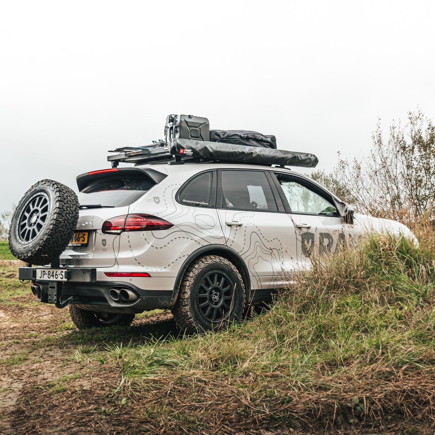 porsche cayenne 958 offroad reservewielhouder