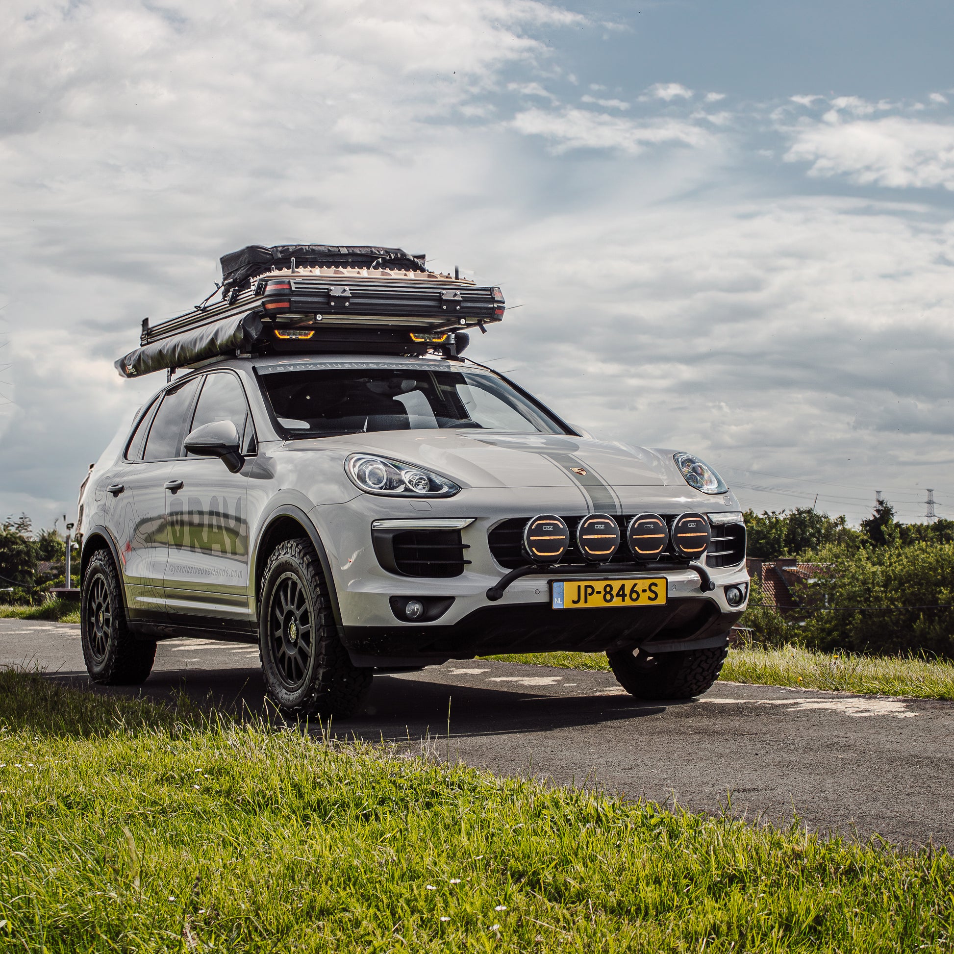 porsche cayenne 958 chalk grey daktent led verlichting