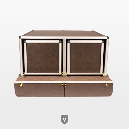 porsche cayenne inbouw platform kamperen vooraanzicht camping