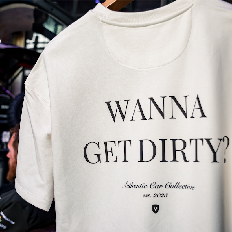 wanna get dirty t-shirt authentic car collective the motion club