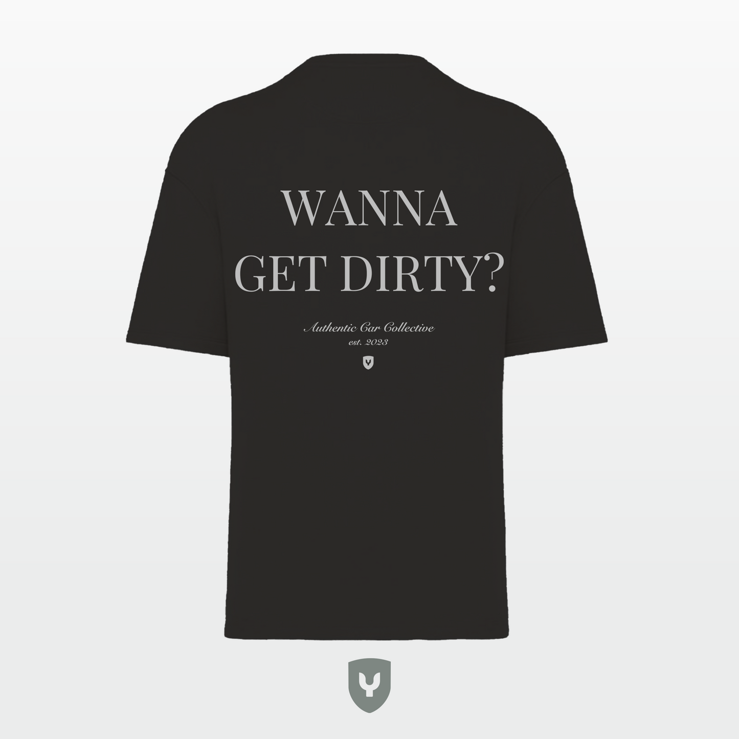 T-shirt tee porsche cayenne wanna get dirty premium authentic car collective lifestyle oversized back native spirit