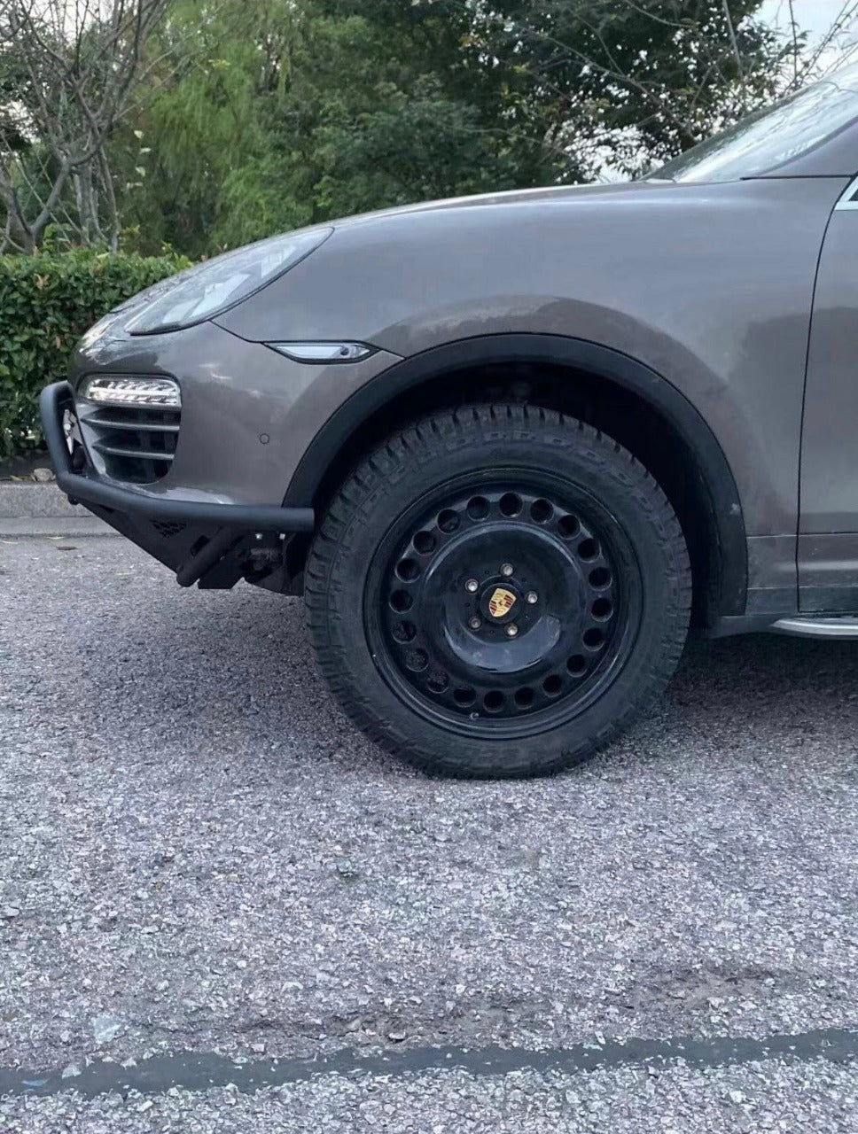 Porsche Cayenne 958.1 Tubular Offroad Parachoques delantero Media altura