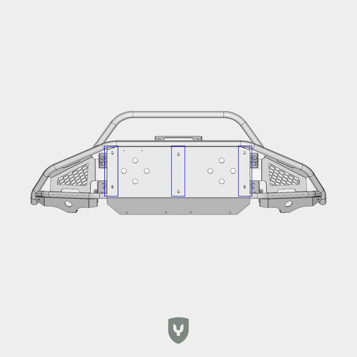 Porsche Cayenne 958.1 Tubular Offroad Parachoques delantero Media altura