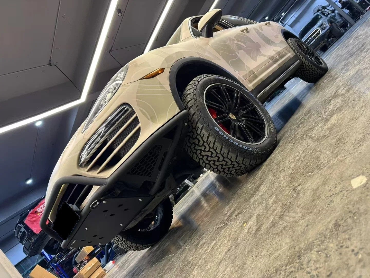 Porsche Cayenne 958.1 Tubular Offroad Parachoques delantero Media altura