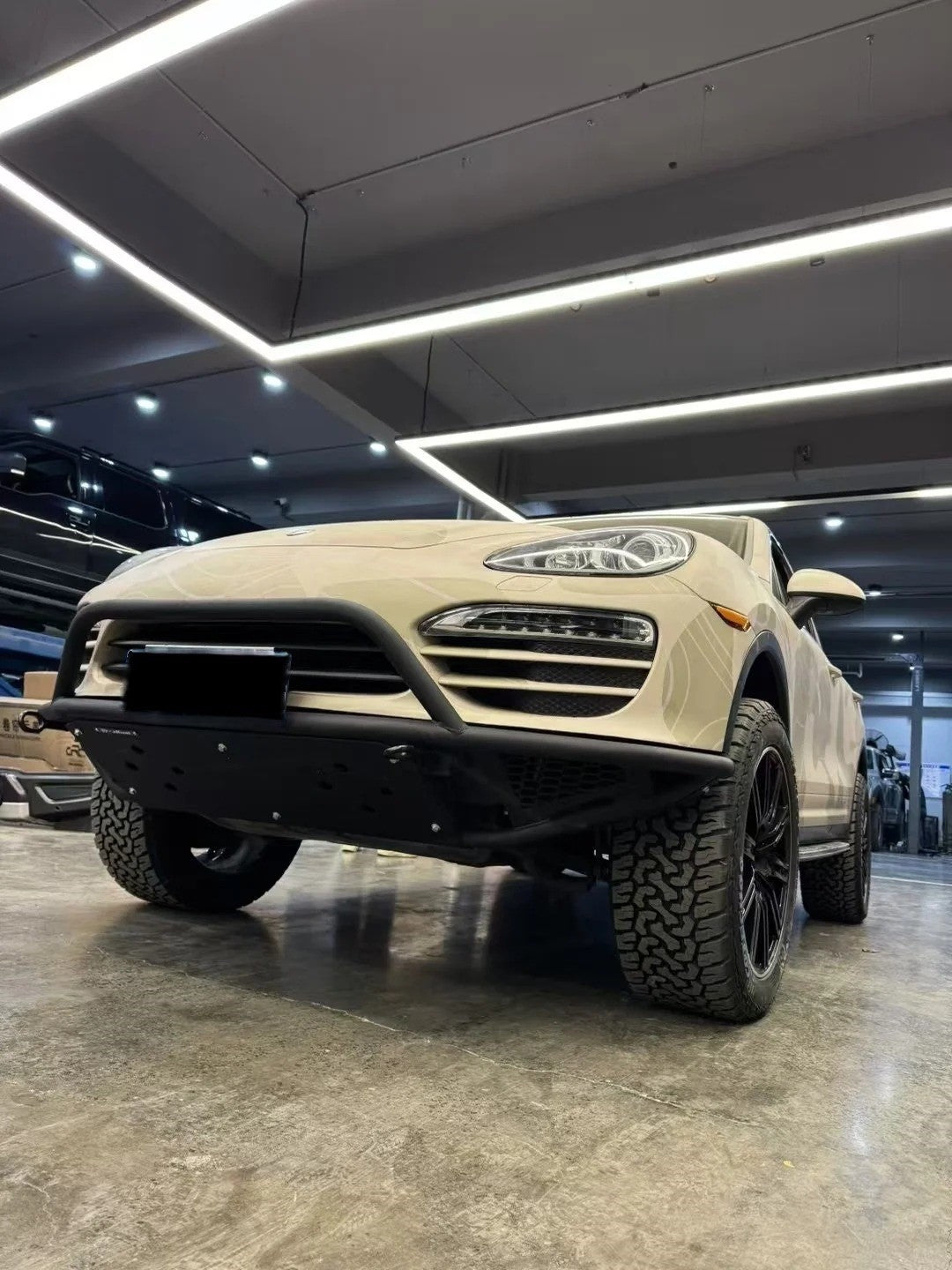 Porsche Cayenne 958.1 Tubular Offroad Parachoques delantero Media altura