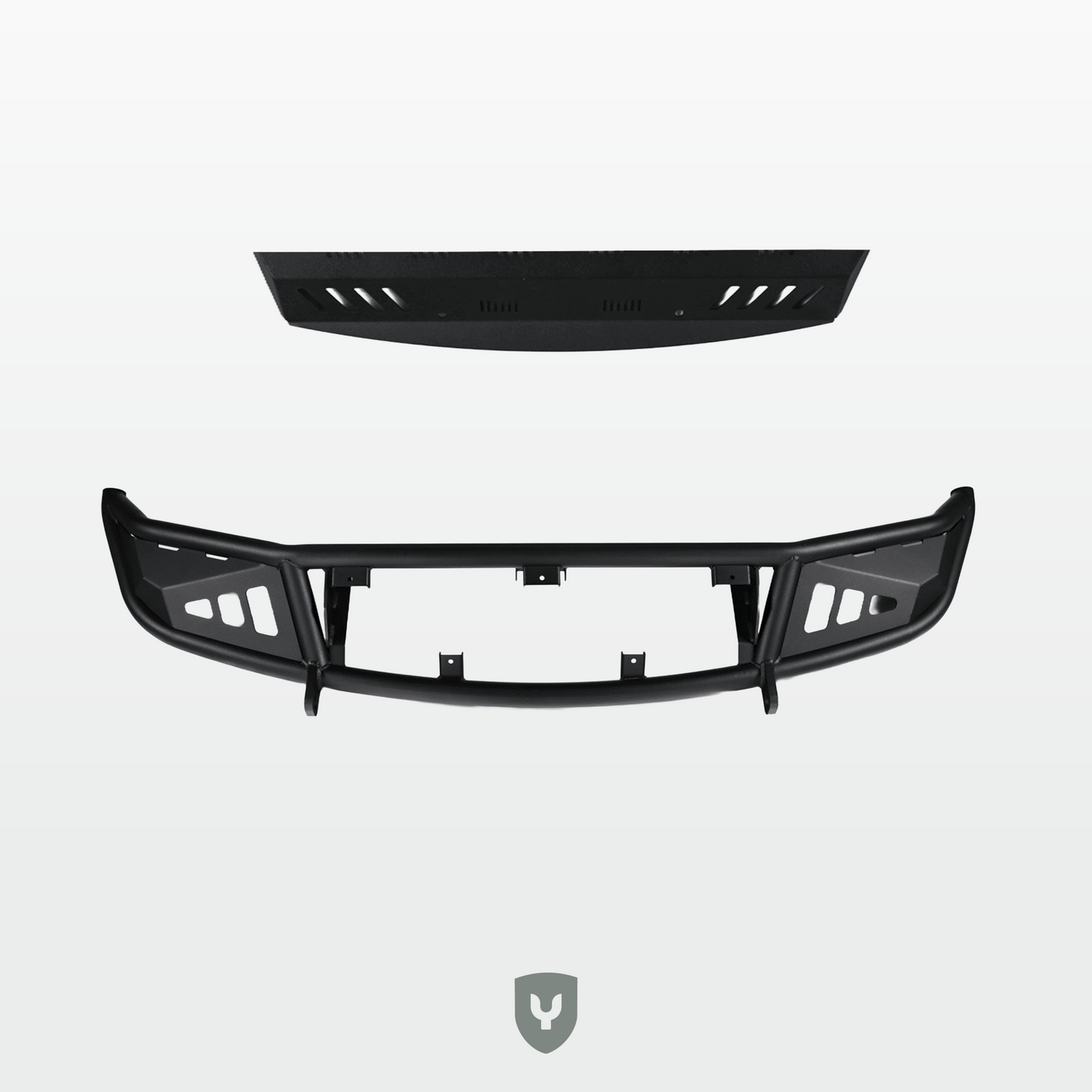 Parachoques delantero modular tubular todoterreno para Porsche Cayenne 955 con opción de montaje con cabrestante y barra antivuelco