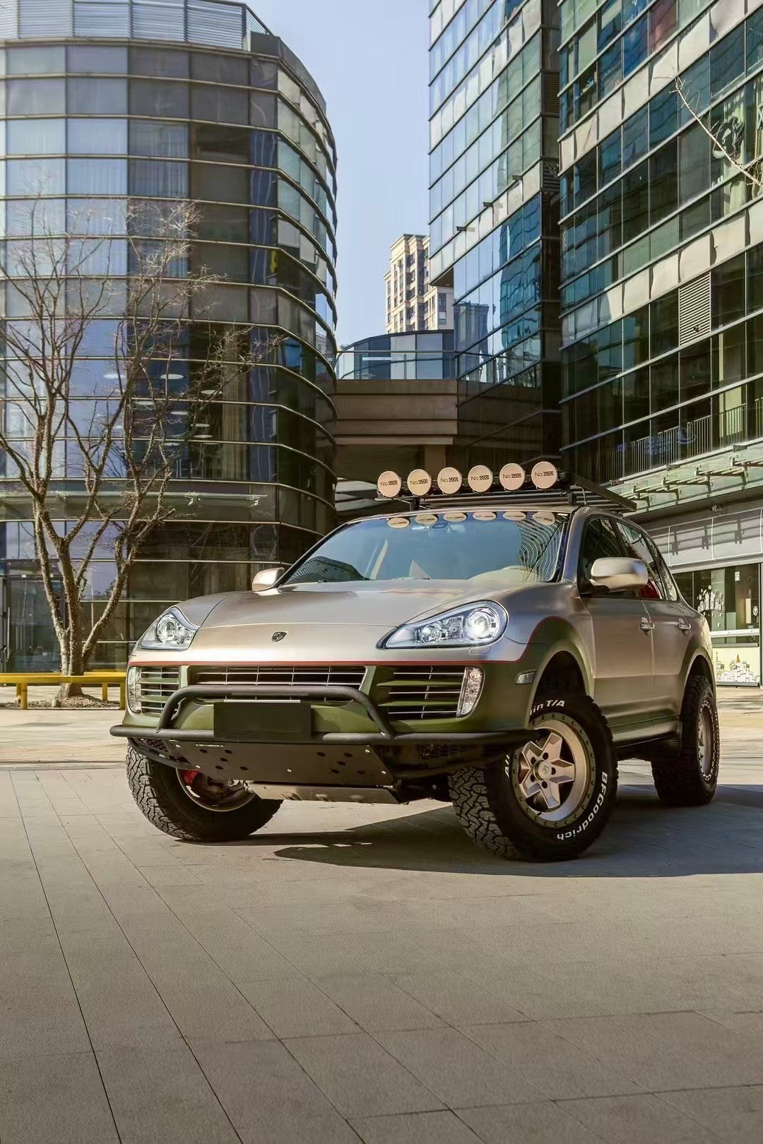 Porsche Cayenne 957 Tubular Offroad Front bumper Half Height