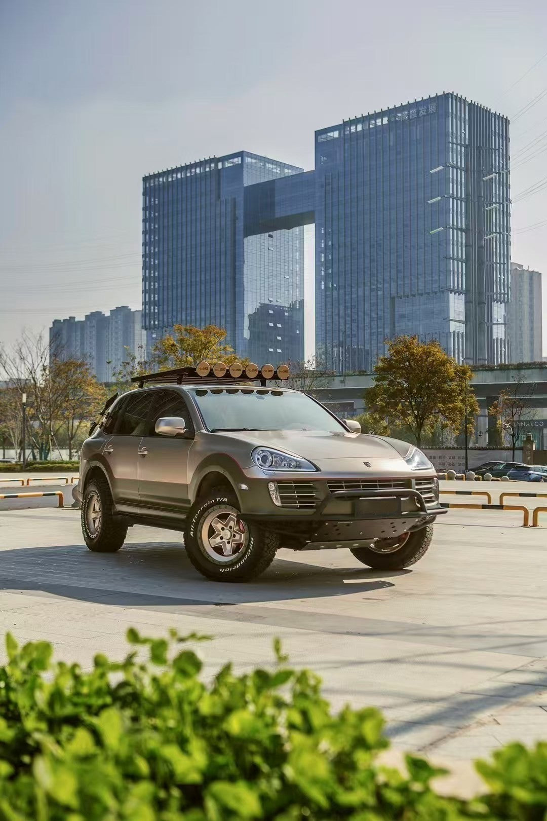 Porsche Cayenne 957 Tubular Offroad Front bumper Half Height