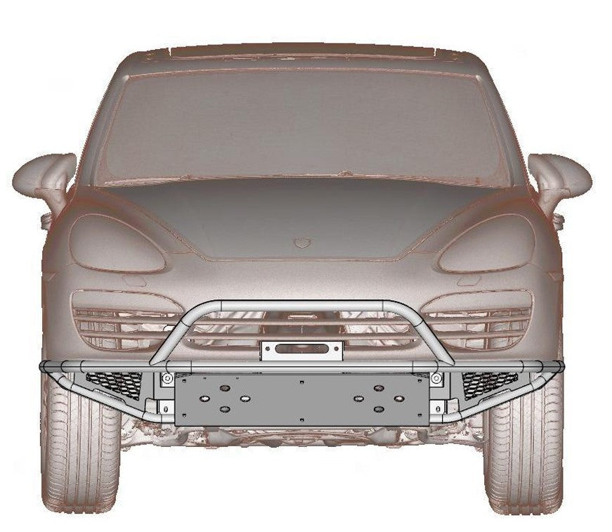 Porsche Cayenne 958.1 Tubular Offroad Parachoques delantero Media altura