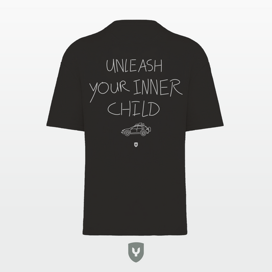Unleash Your Inner Child Oversized Unisex Biokatoen T-shirt Z